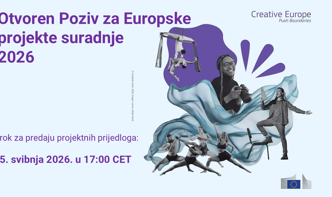Novi natječaj potpore za Europske projekte suradnje u 2026. (Kreativna Europa)